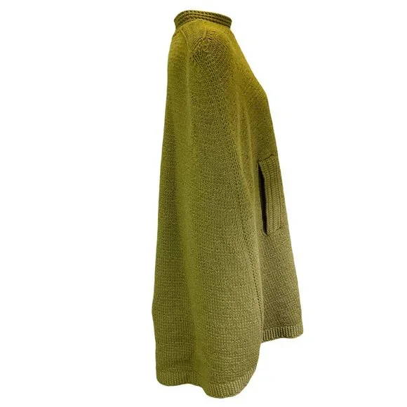 Marc Jacobs Olive Green Wool and Cashmere Knit Poncho Cape